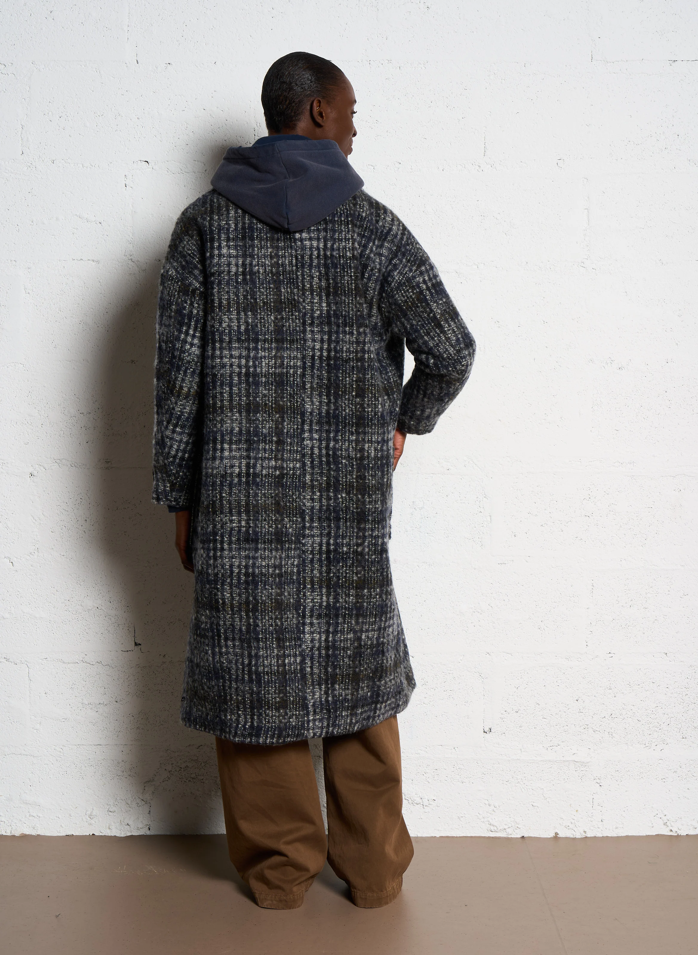 AKLYS - Manteau long col tailleur| Noir