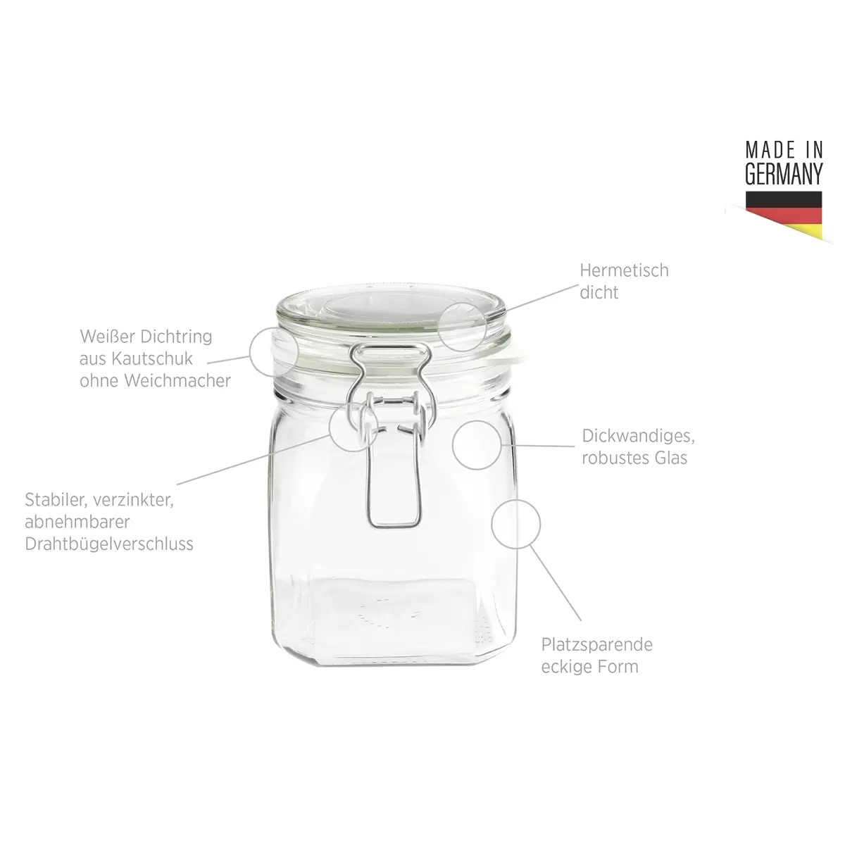 Einmachglas 6er Set GOTHIKA Transparent