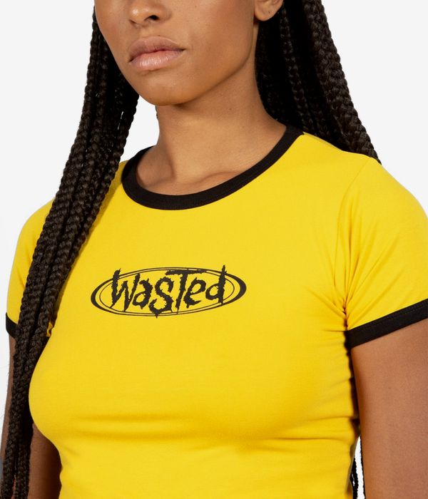 Wasted Paris Ringer Negative T-Shirt women (golden yellow black)