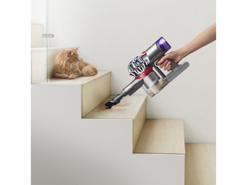 Dyson Akku-Hand- und Stielsauger V8 Advanced Silber/Violett Kabelloser Staubsauger für Haushalte mit Haustieren
