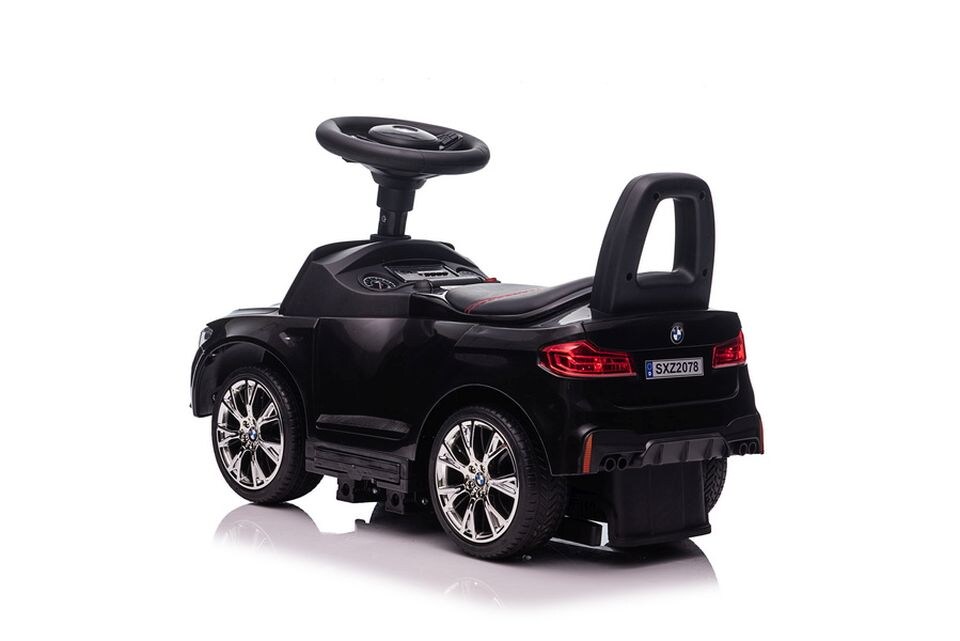 4in1 Kinder Rutschauto BMW M5 Rutscher Schiebestange MP3 Rutscher Kinderauto Schwarz