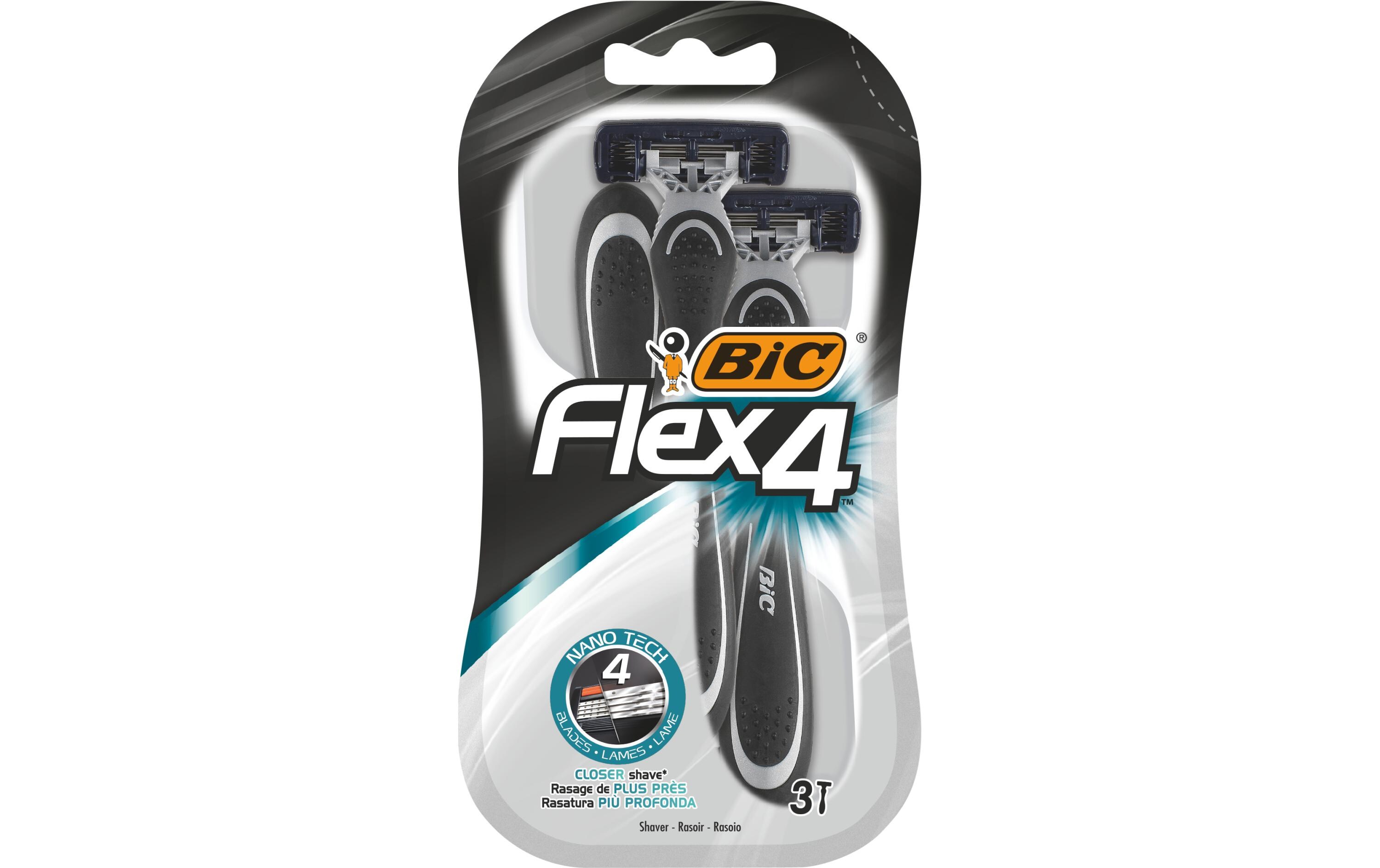 Herrenrasierer Flex4 3 StückKlingenrasierer für Herren