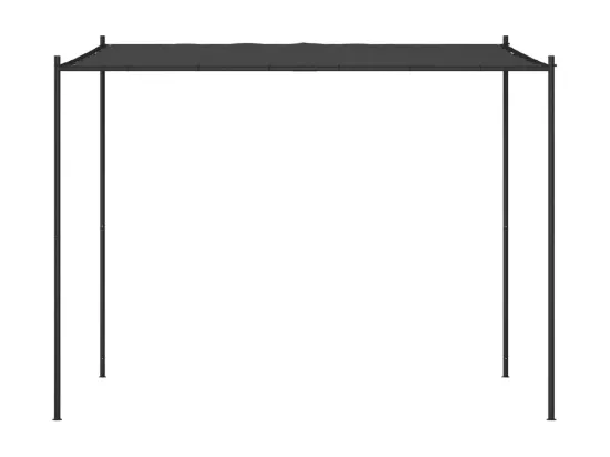 Belvédère anthracite 3x3 m 180 g/m² tissu et acier
