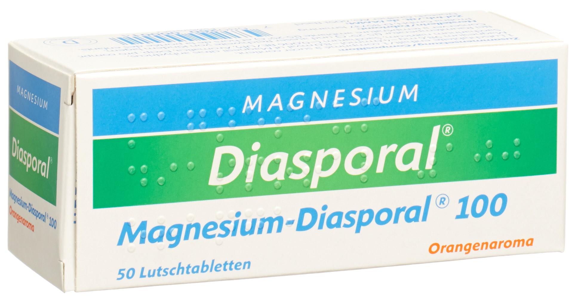 MAGNESIUM DIASPORAL Lutschtabl 100 mg Orangenaroma Blist 50 Stk