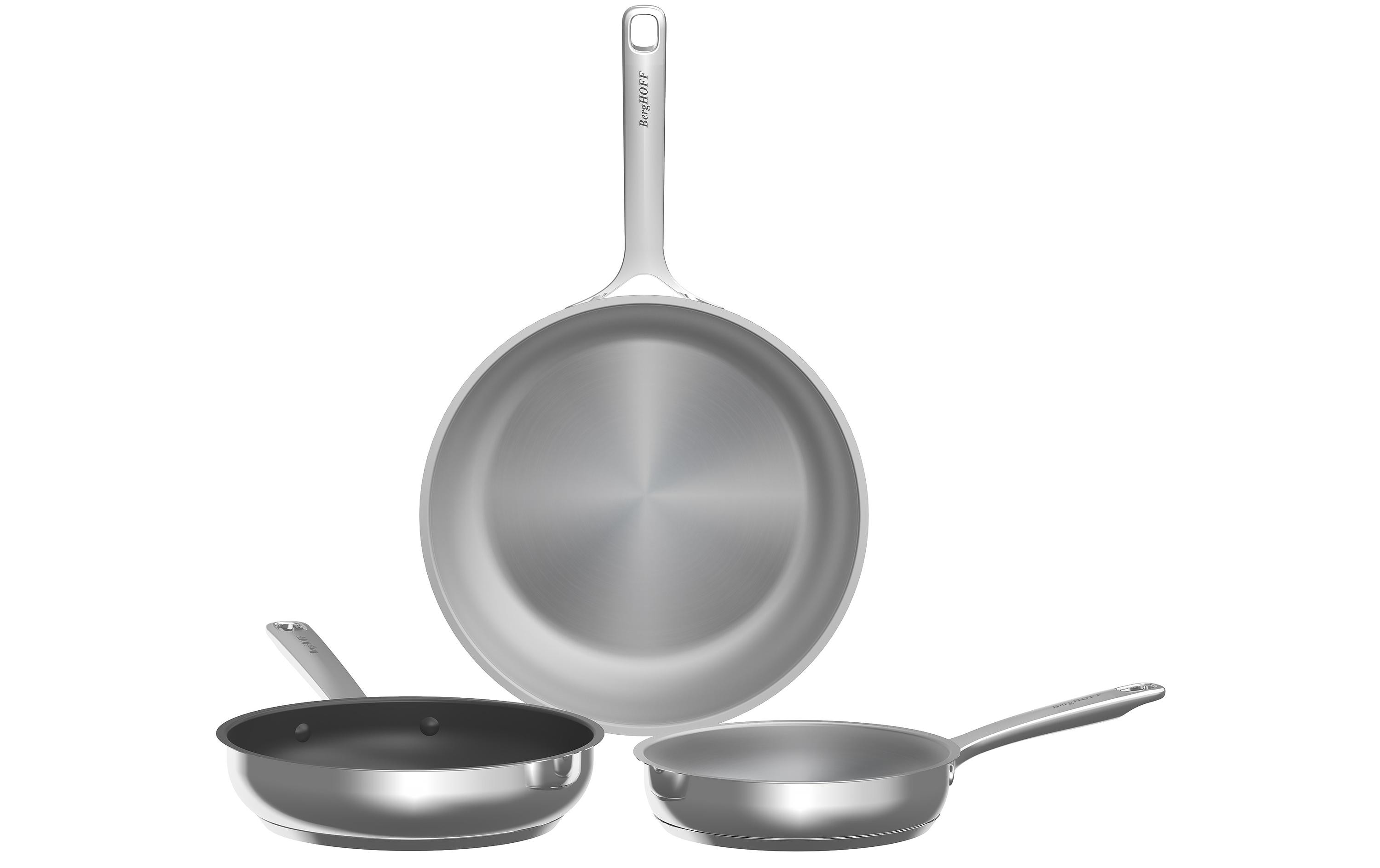 Pfannen-Set HELIX, 3-teilig<br>Pfannen-Set aus recyceltem Edelstahl