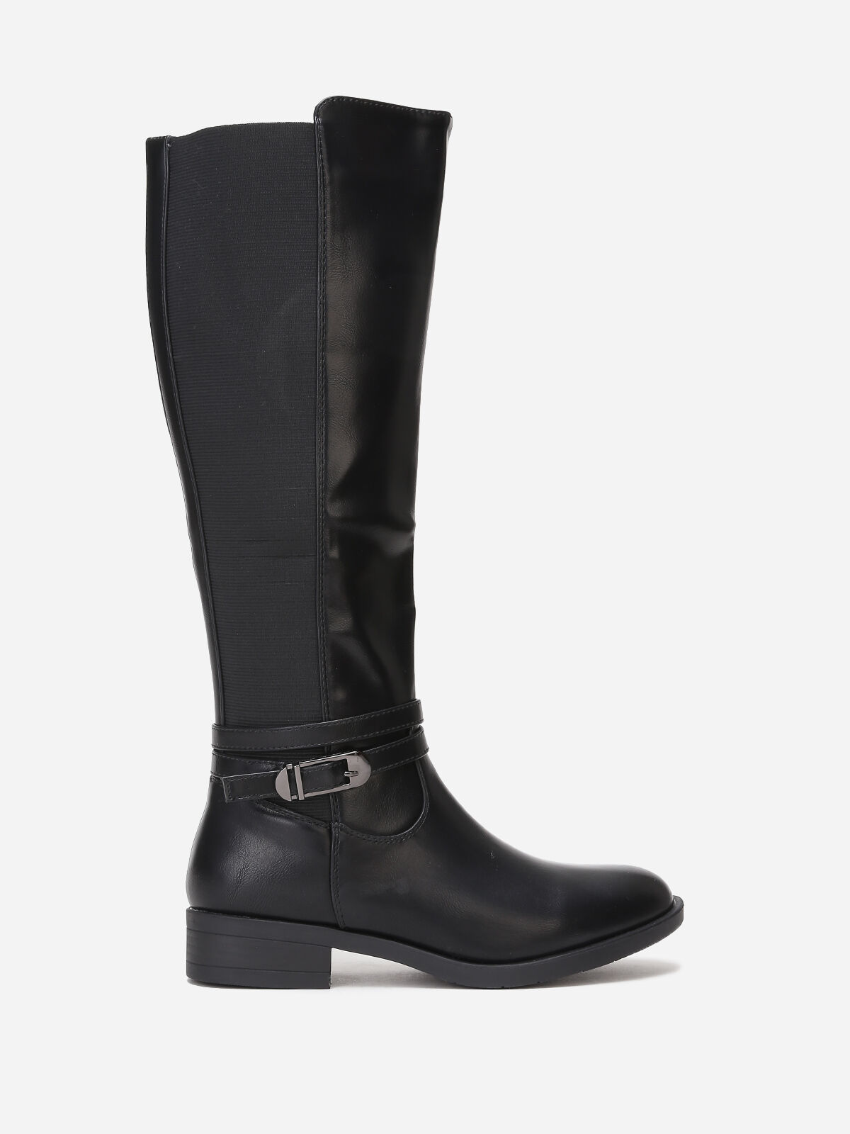 Bottes cavalières à brides- Noir