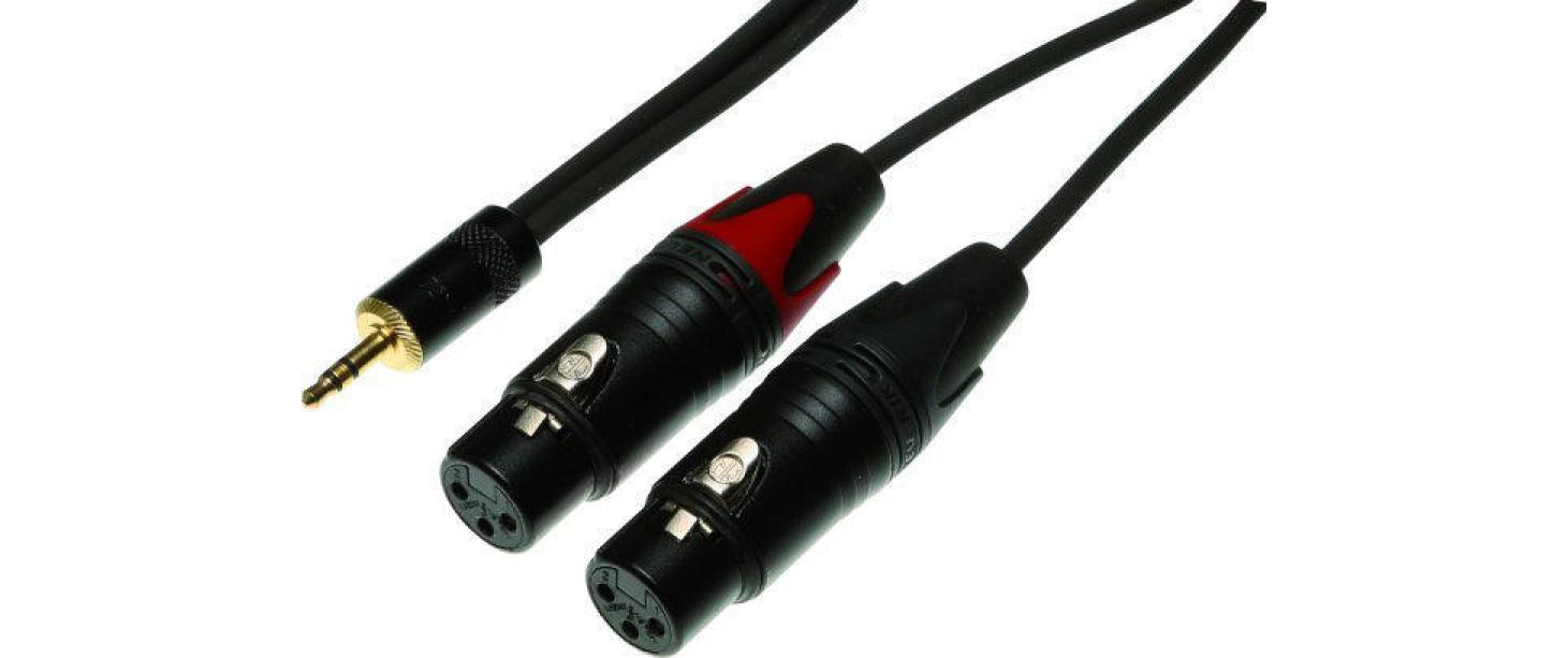 Audio-Kabel NYK0.5MPS-BL 3.5 mm Klinke - XLR 0.5 mY-Kabel