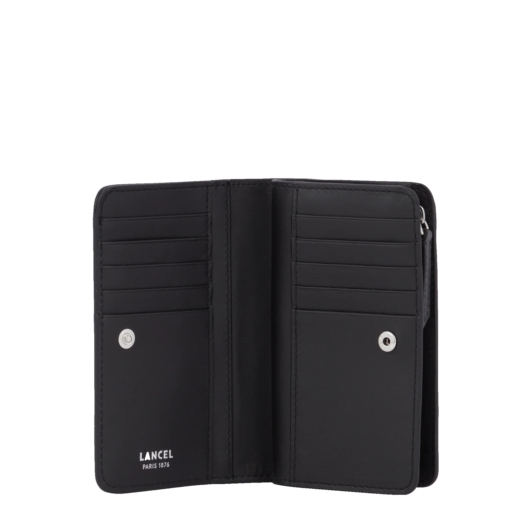 Portefeuille rectangulaire compact zippé Rodéo de Lancel-Noir