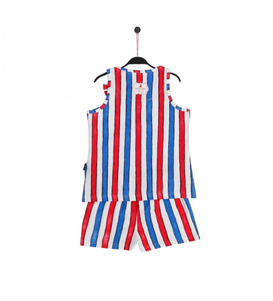 Pijama Santoro sem mangas Beach Belle, azul