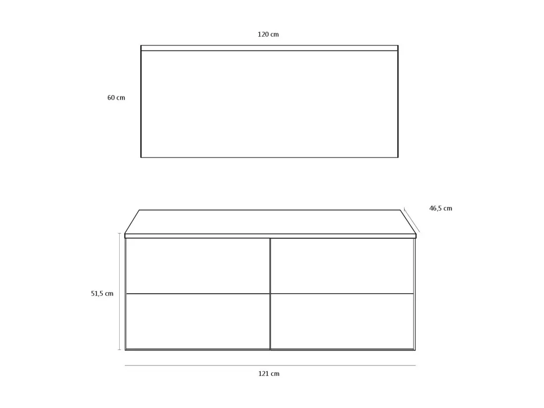 Ensemble de salle de bain double vasque 4 pièces IGEA chêne alaska