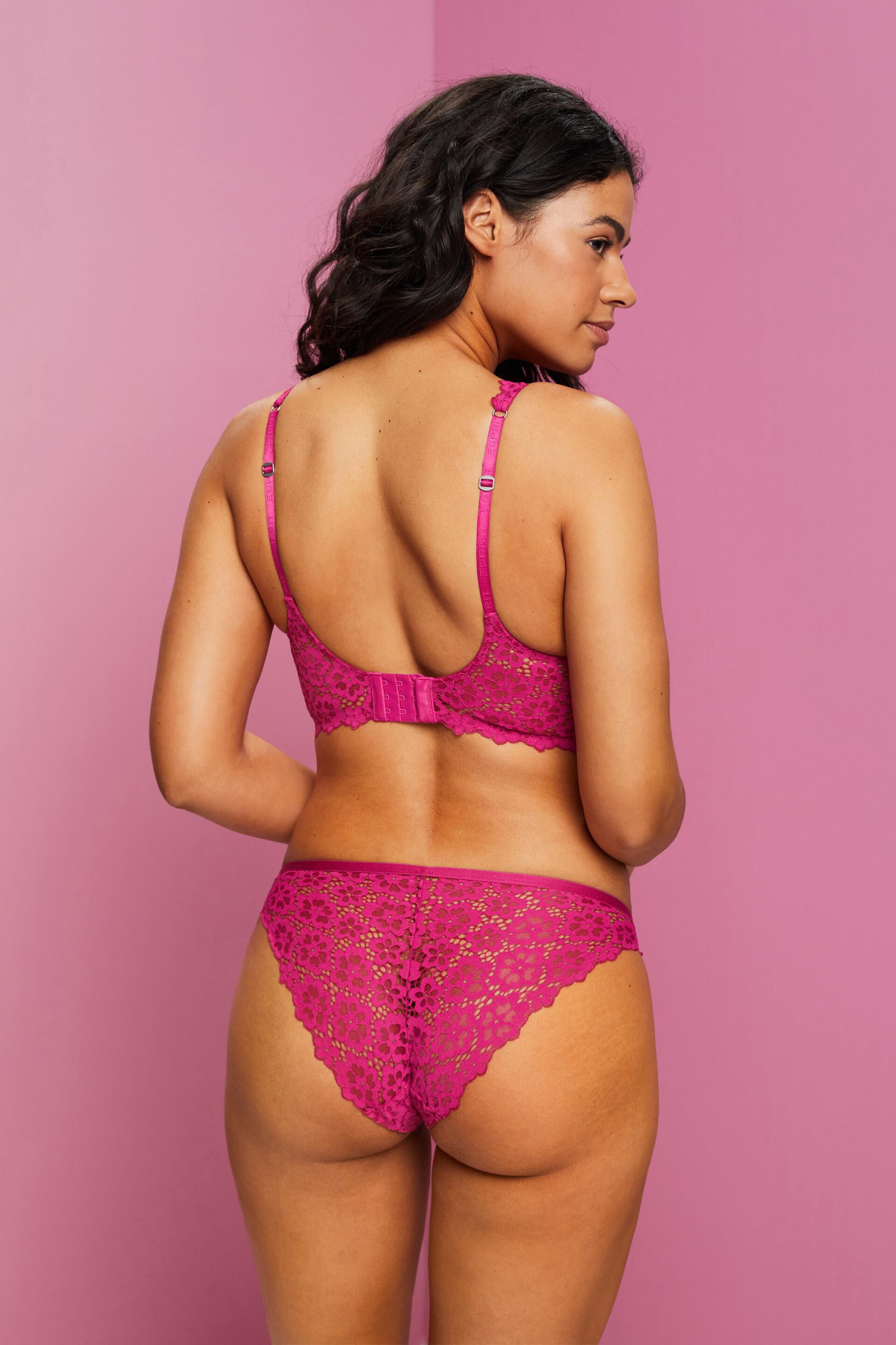 Bralette en dentelle à fleurs