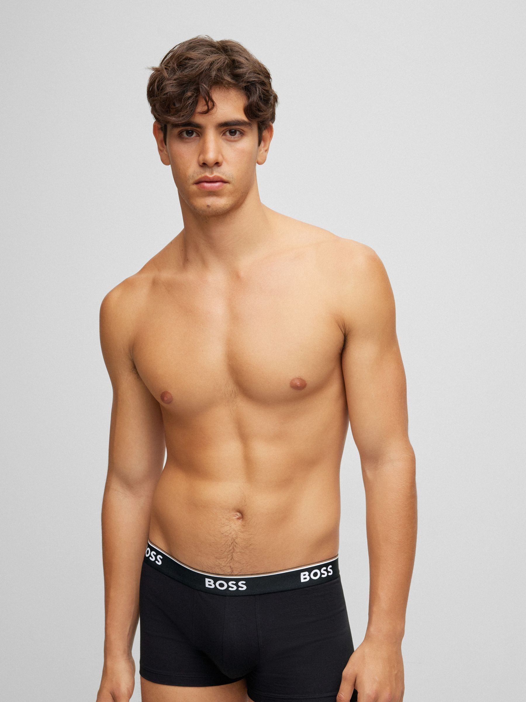 Zwart - BOSS Power stretchy Katoen 3 Pack Boxer