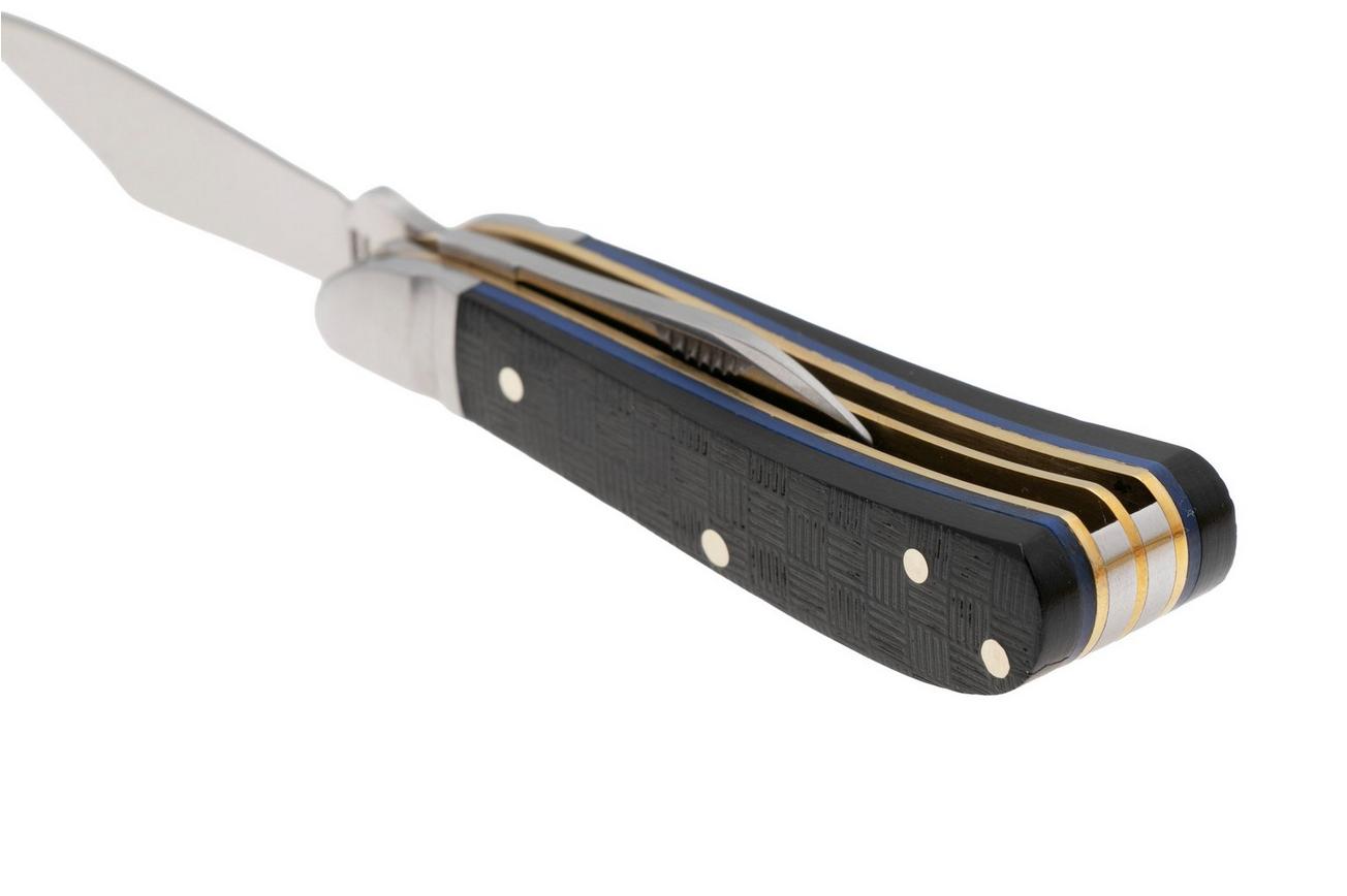 Rough Ryder Black Reserve Peanut RR2558, Satin 440A, Textured Pakkawood, zakmes