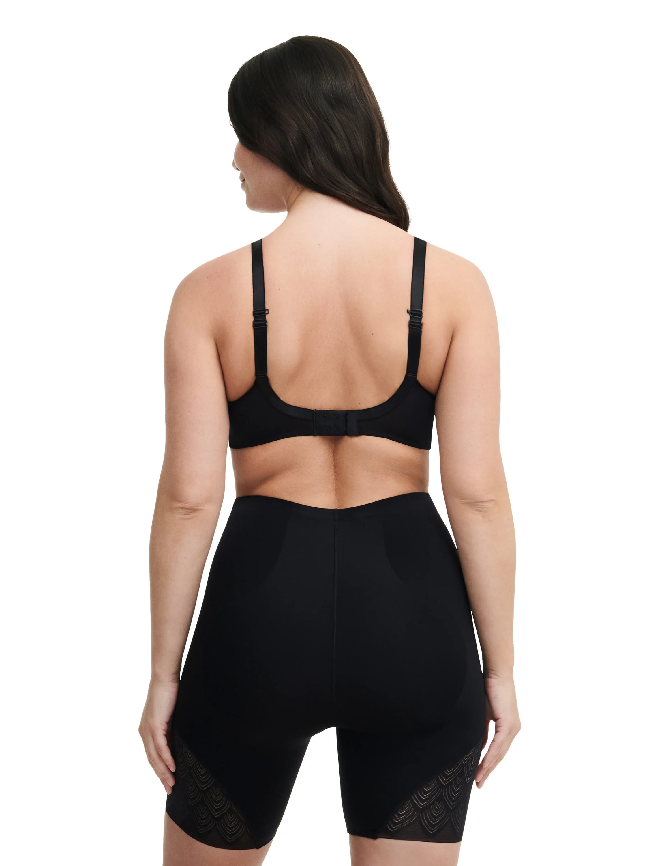 SEXY SHAPE - Panty gainant taille haute en dentelle | Noir