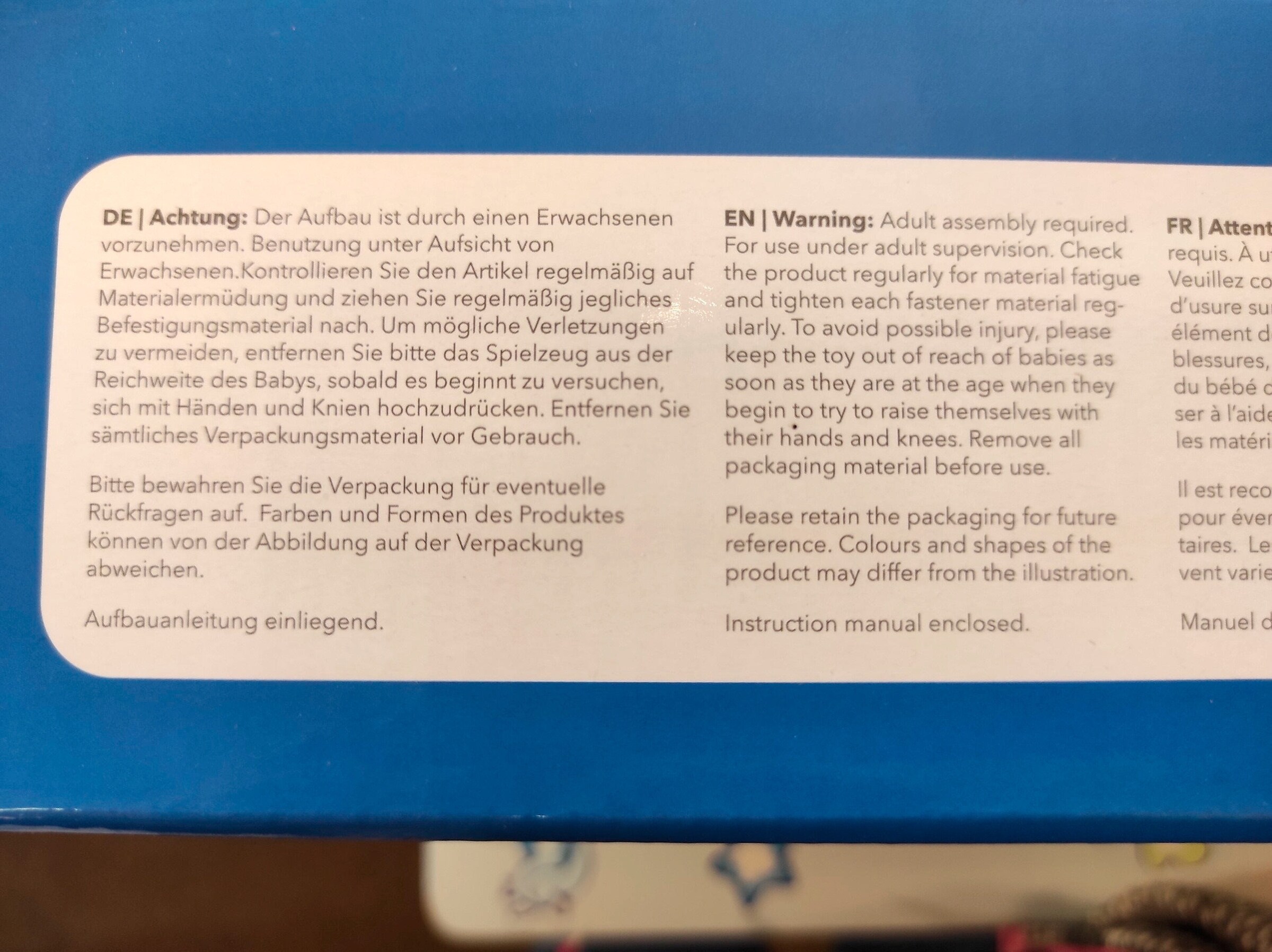 Bieco Spielbogen aus Holz Höhenverstellbar - ab Geburt Blau