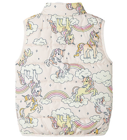 Name It Steppweste - NmfMylane - Mauve Kreide m. Einhörner