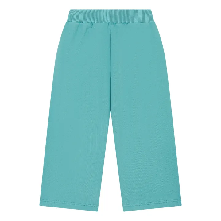 SMALLABLE BASICS Jogger Fille Droit Molleton Bio | Vert Menthe