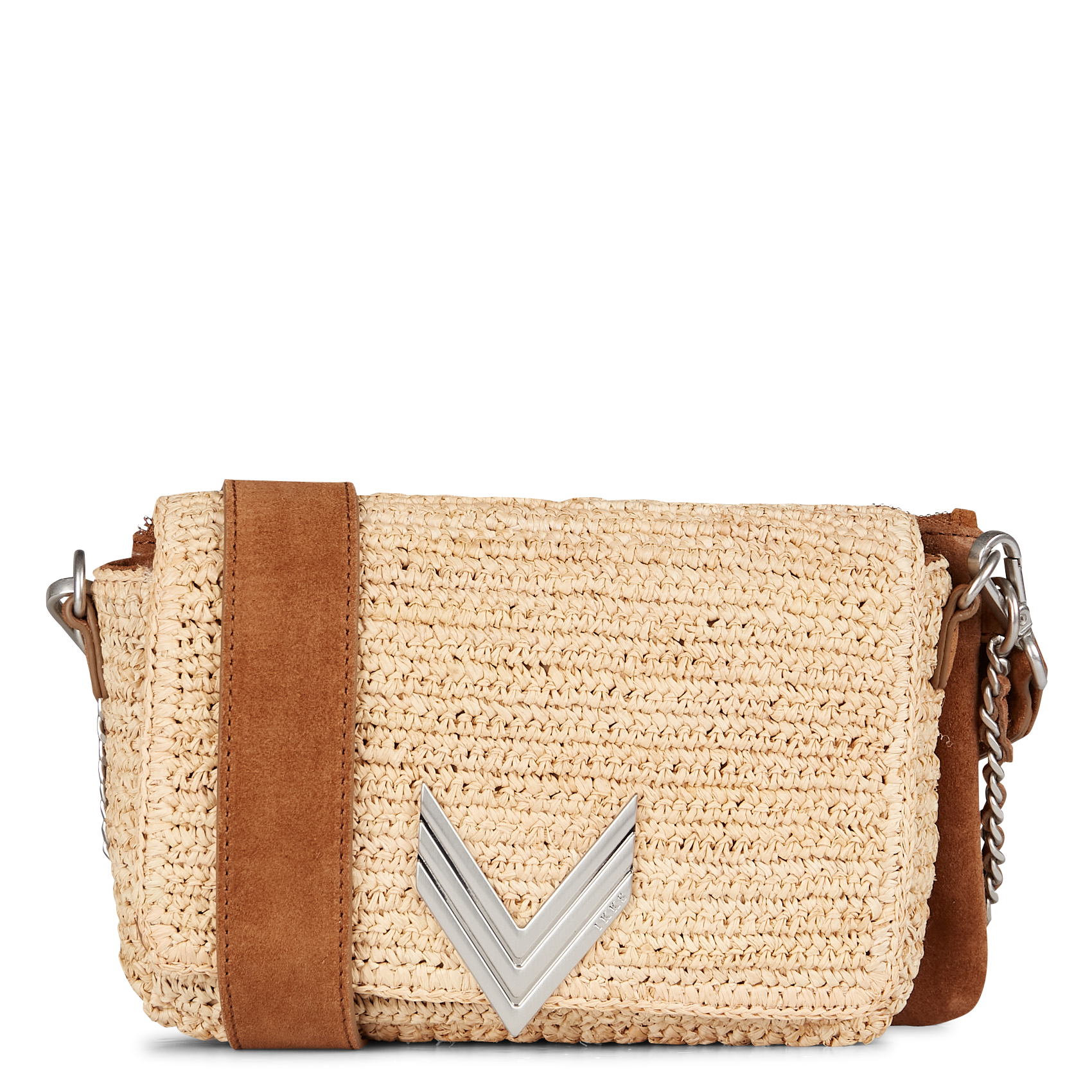 Sac bandoulière bi matière | Blanc