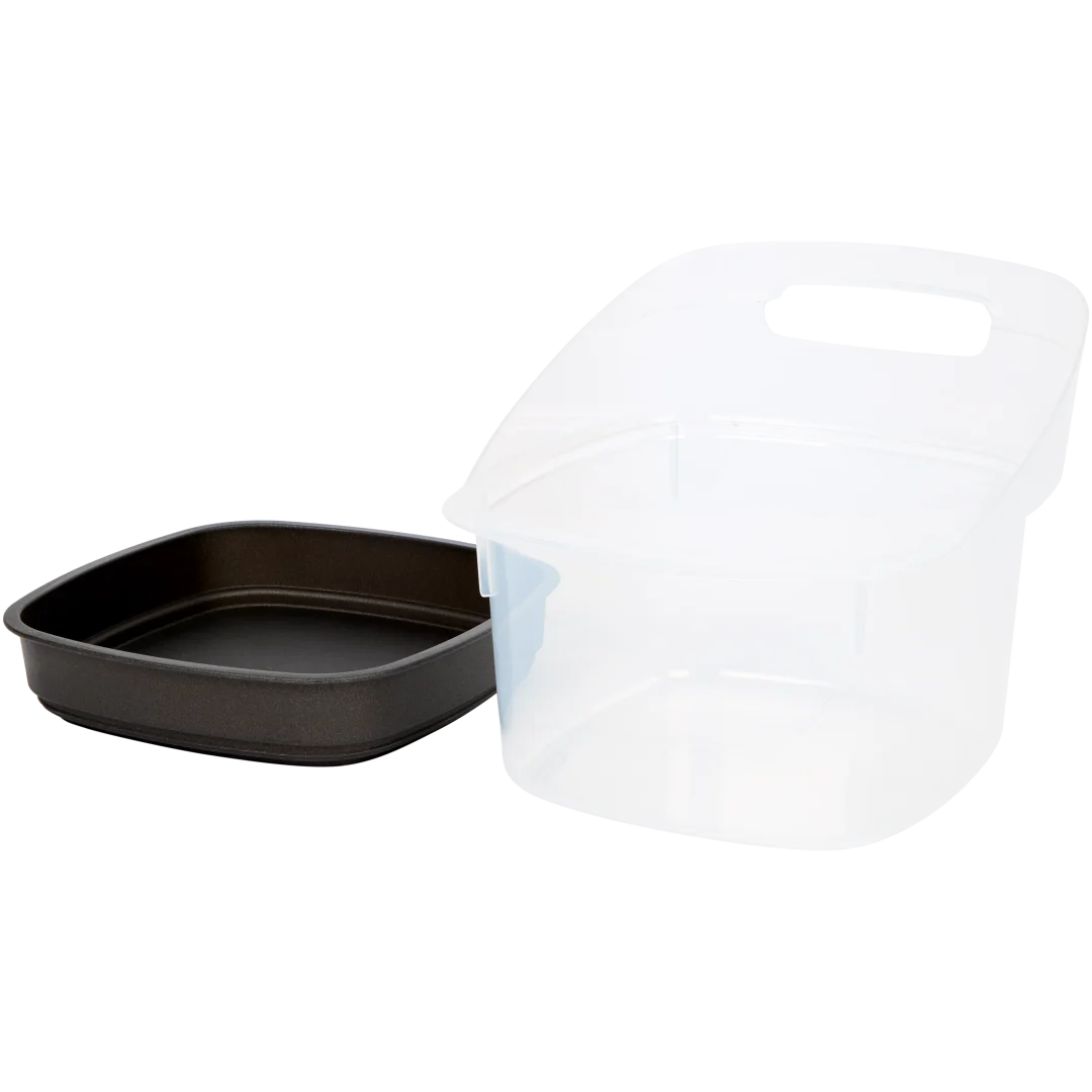 Starplast voercontainer voor onderweg 3 liter | 24 x 22 x 19,5 cm