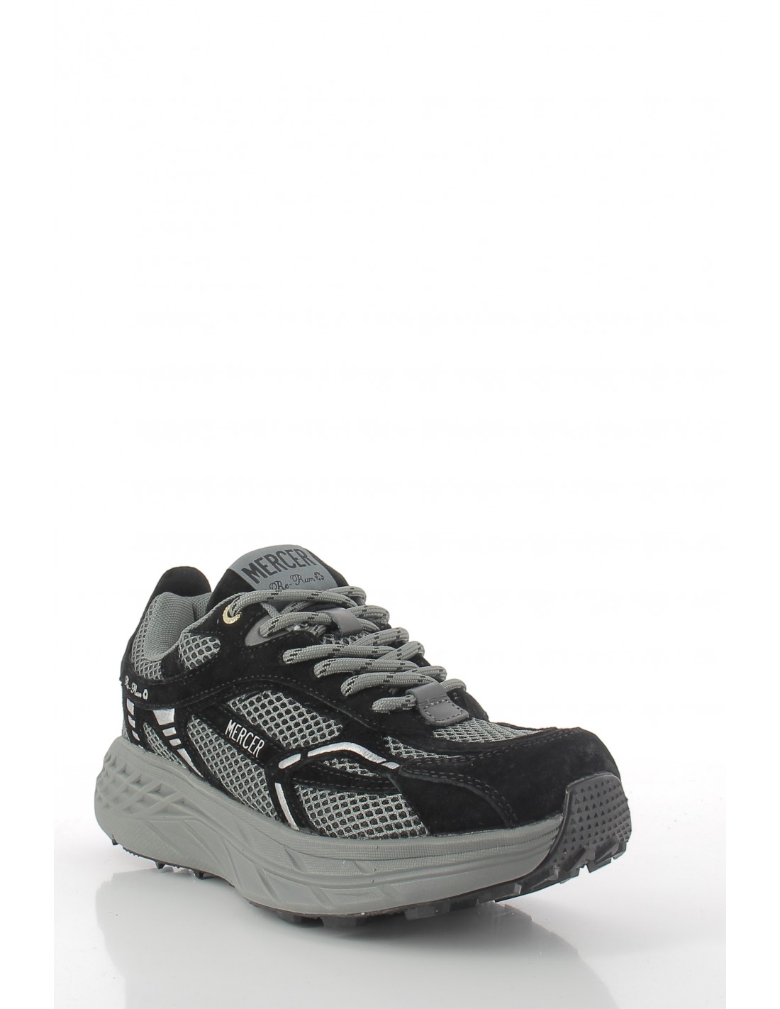 mercer Baskets de ville Hommethe re-run max nubuck Noir/Gris
