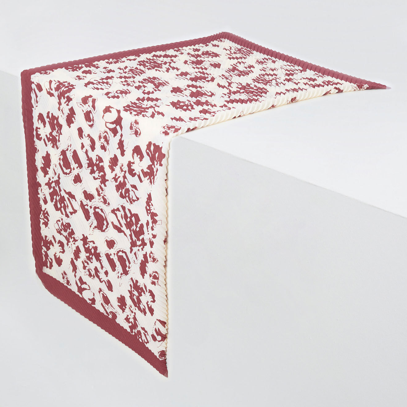 Caroll Foulard Celia ivoire/rouge - 90x75 cm
