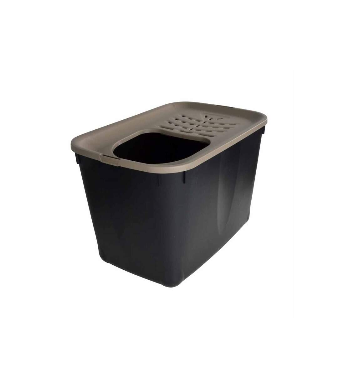 Paris Prix - Maison De Toilette Chat recyclé 57cm Taupe & Noir