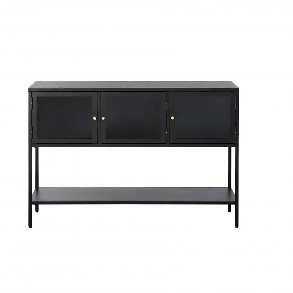 Nordic Home - Ragnar hoog staand dressoir - 130 cm - zwart