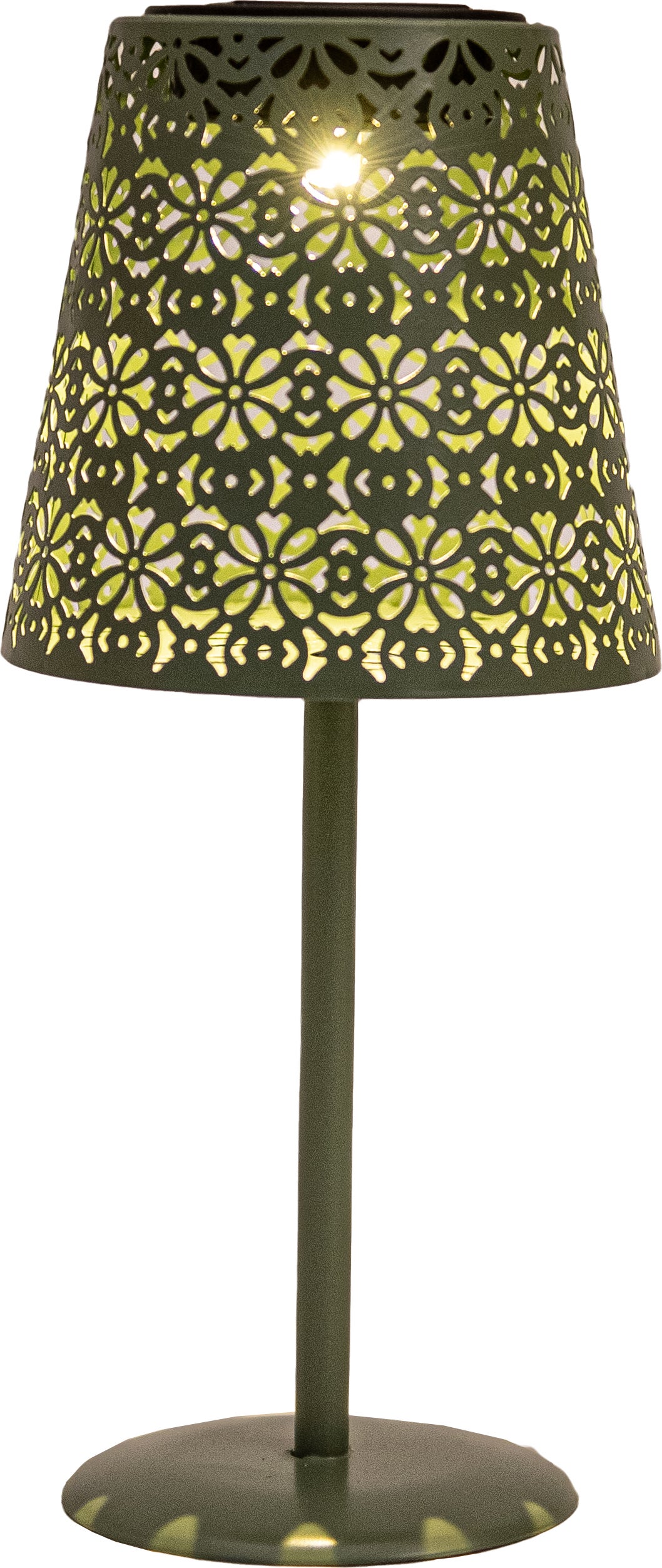 Anna's Collection solar tafellamp groen D 12 H 28 cm