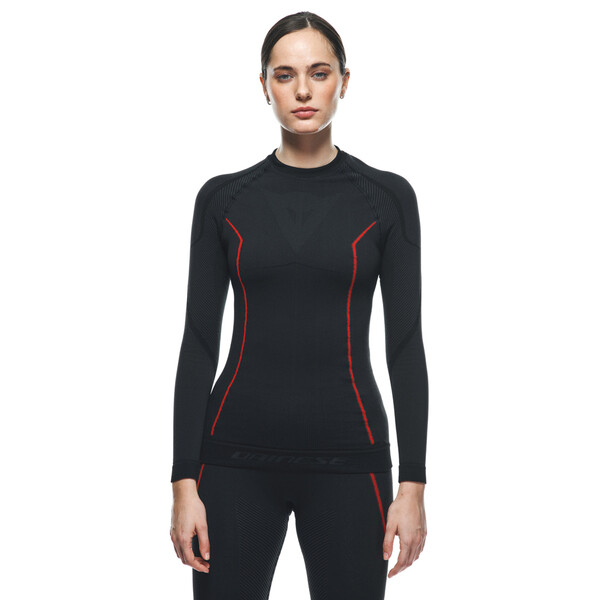 Dainese - T-shirt Thermique Femme Thermo LS Lady Noir / Rouge