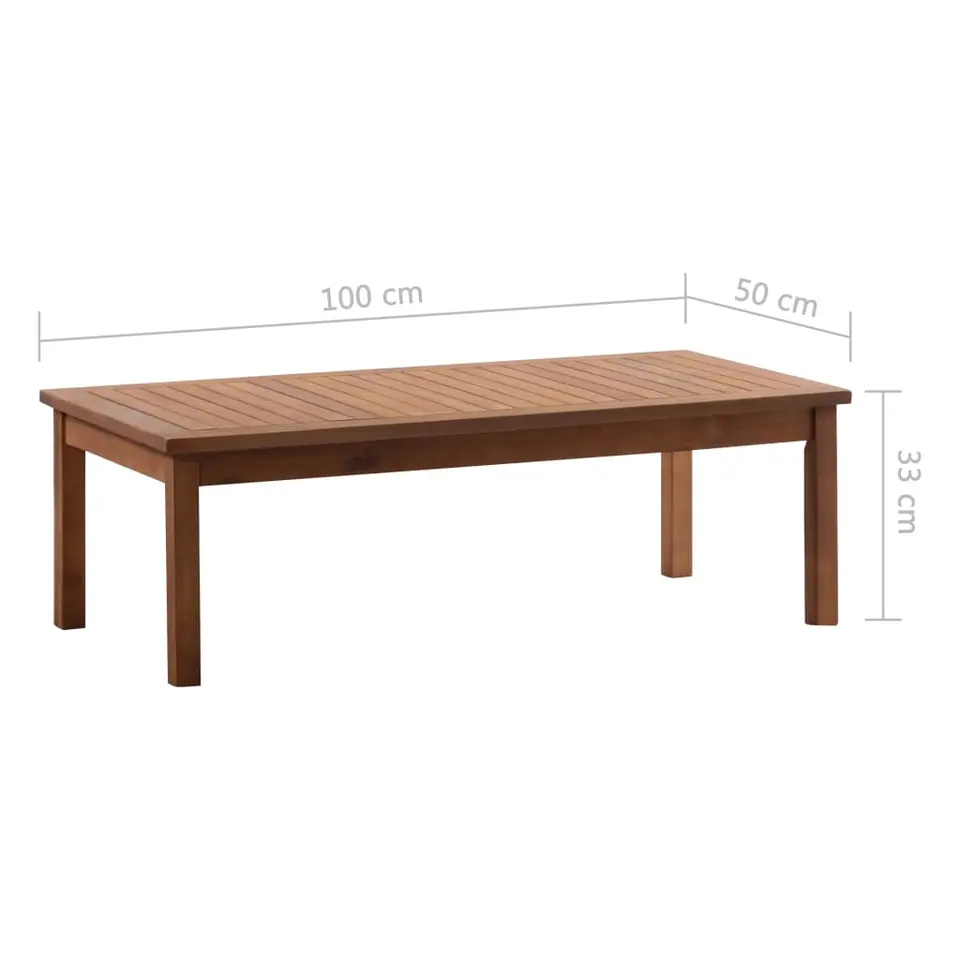 vidaXL - Tuinbank Set - Bruin - Hout