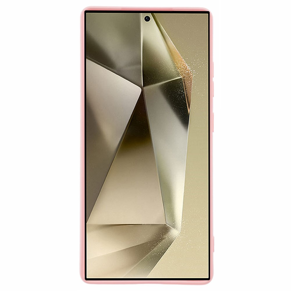 Samsung Galaxy S25 Ultra Gummi Case Hülle mit Kameraschutz - Rosa (Matt)