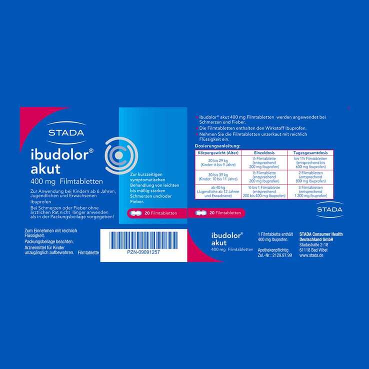 ibudolor akut 400mg Ibuprofen Filmtabletten, 20 St