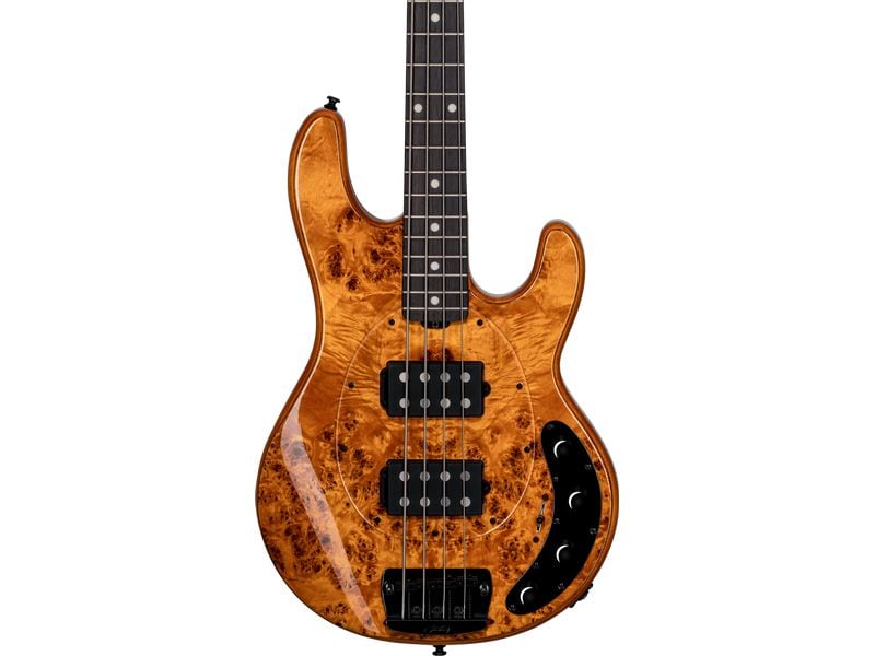 Sterling by Music Man E-Bass StingRay Ray34 PB HH Amber 4-seitiger Bass mit Aktivelektronik und zwei Humbucker