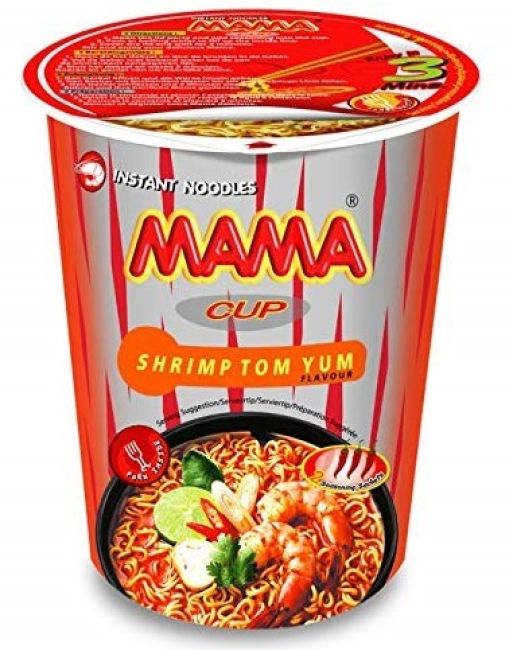 Mama Instant Cup Noedels Tom Yum Garnalen Smaak 70g