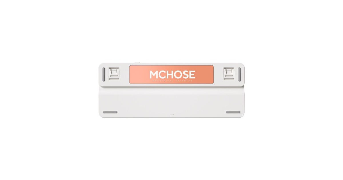 MCHOSEK99 Horizon Orange Hyacinth Wireless Gasket Mount Mechanical, toetsenbord  (Wit/oranje, US lay-out, KTT Hyacinth, 98%, RGB, Hot swap, Double-Shot PBT, draadloos / Bluetooth / USB-C)