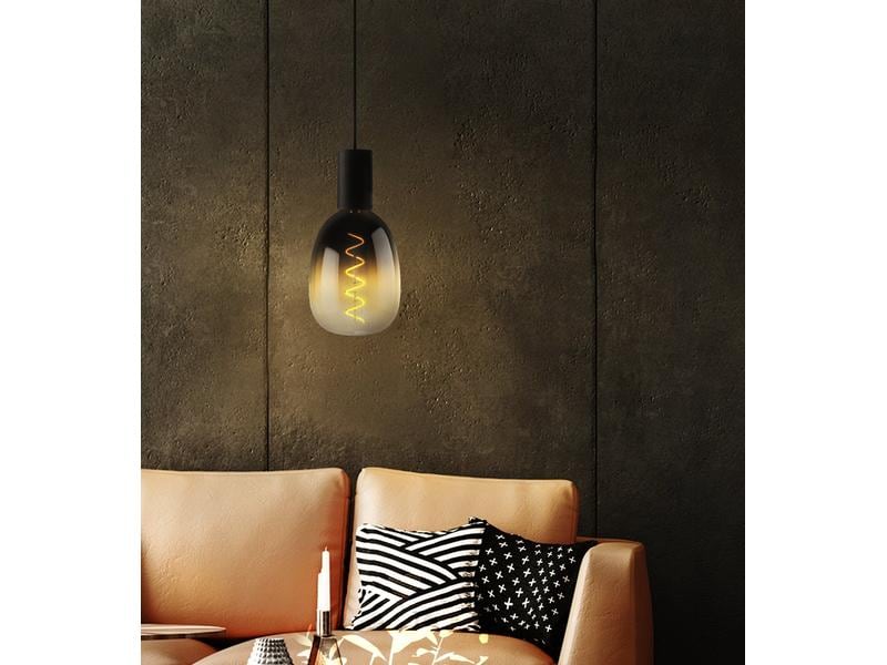 EGLO Leuchten Lampe 4 W E27 Braun-Schwarz-Transparent Lampe mit warmweissem Farbton