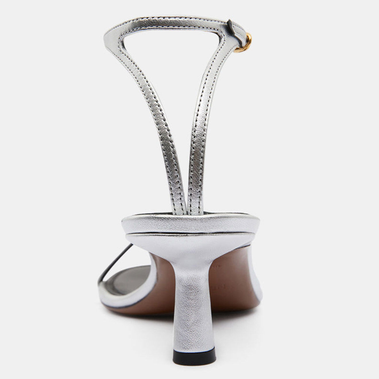 Neous Sandales en Cuir Tanev argentées - Talon 5.5 cm