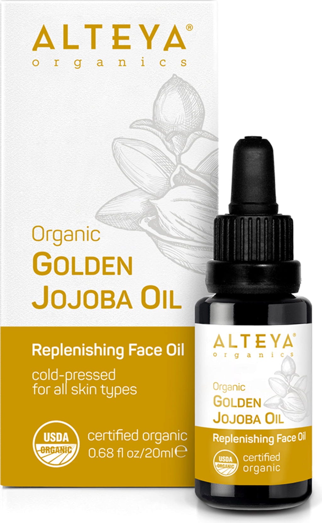 Alteya Organics  Organic Golden Jojoba Oil, 20 ml