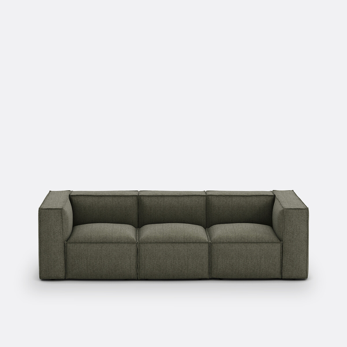 LA REDOUTE INTERIEURS<br>Banco modular, 3 espinhas, tecido texturizado, Seven