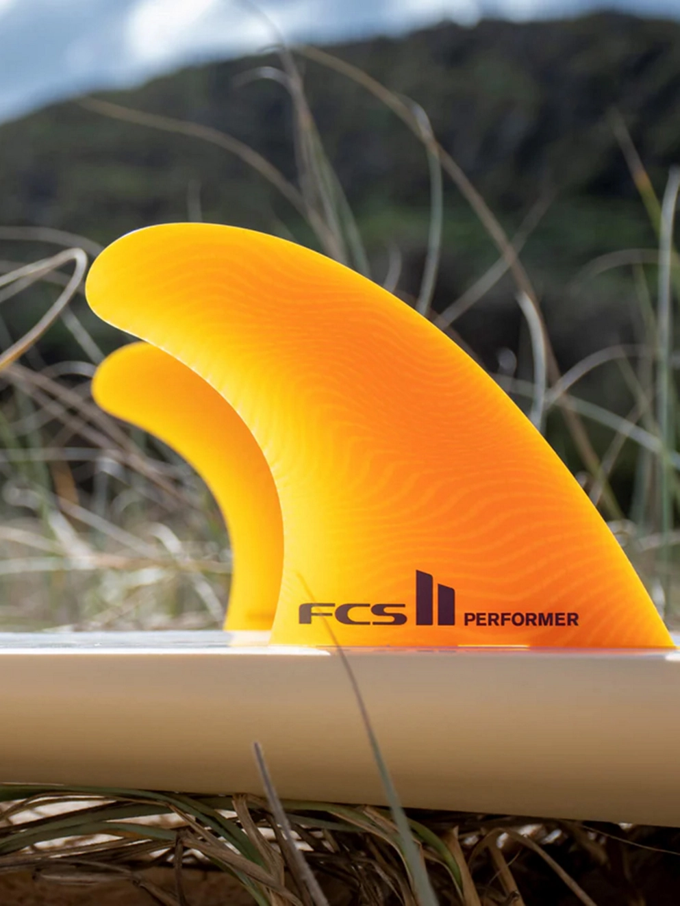 FCS II Performer Neo Glass Tri Medium Fin Set mango