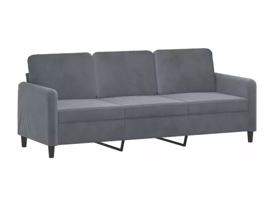Ensemble de canapés 3 pièces gris foncé velours