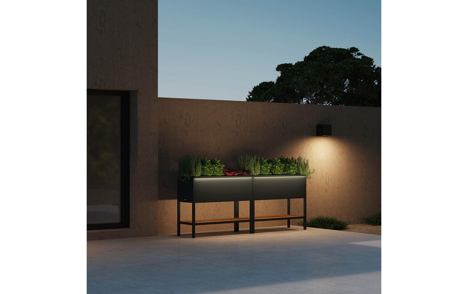 Pflanzentisch Deco Grow Table 100 x 40 x 80 cm, Anthrazit<br>Mobiles Blumenbeet