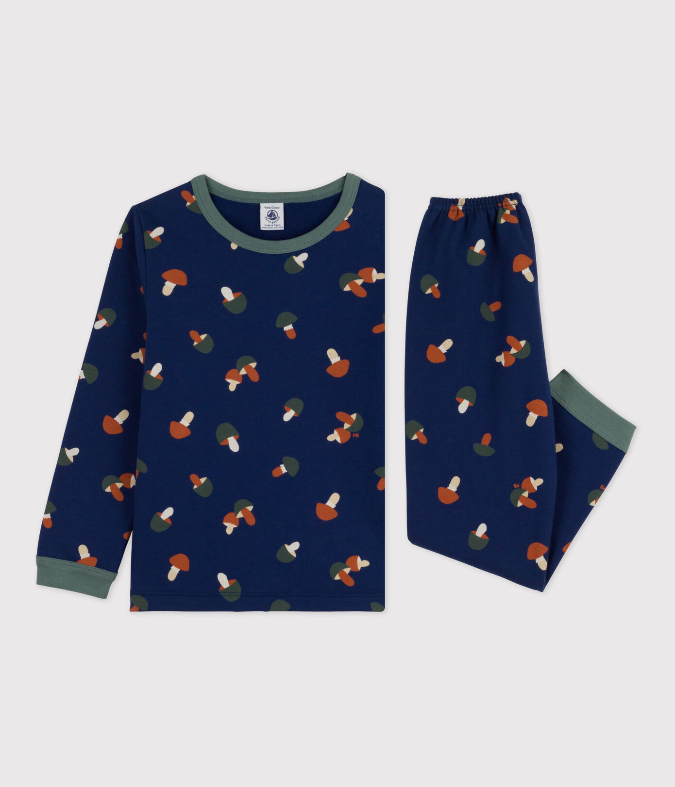 Pyjama champignon petite fille/petit garçon en molleton