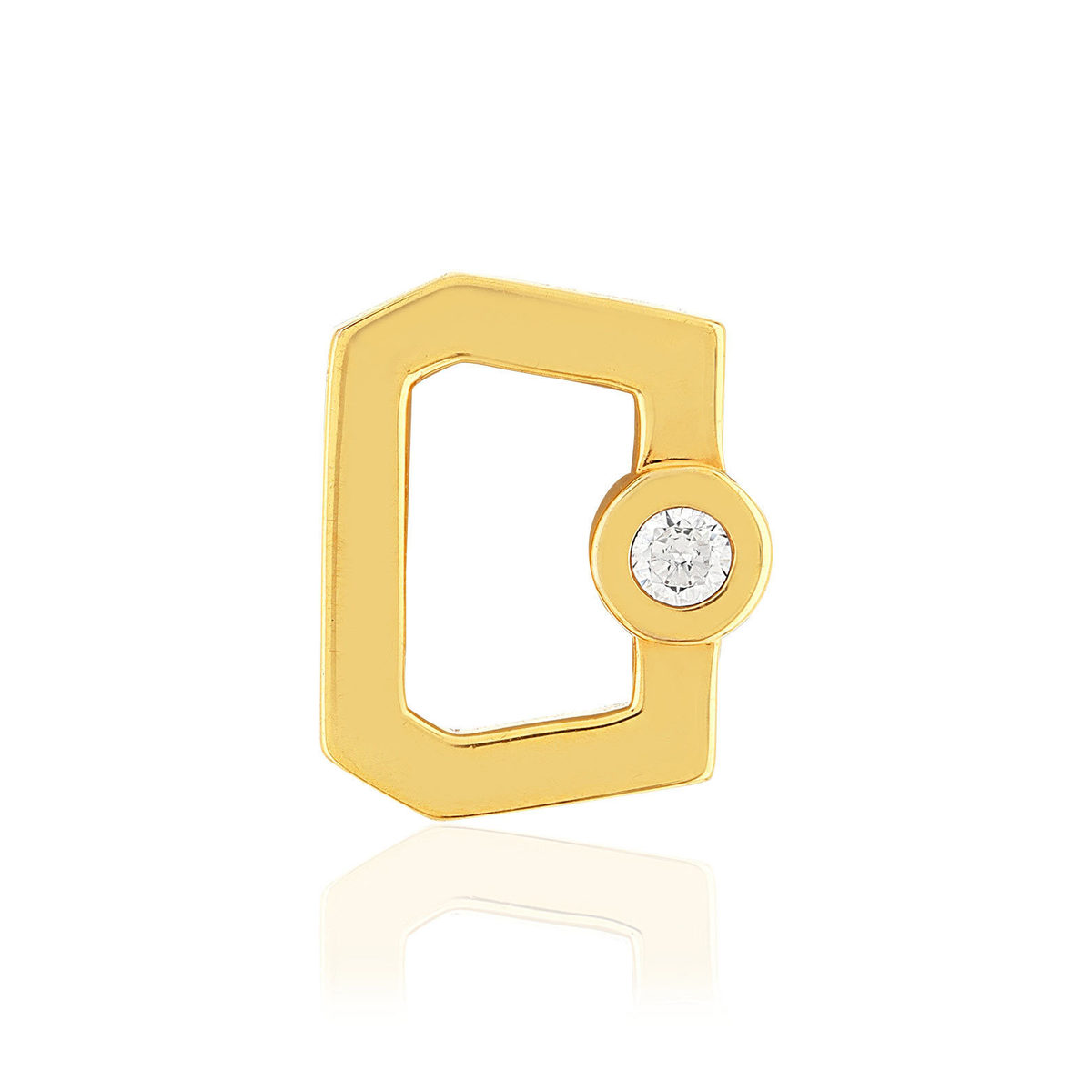 Boucle or recyclé 750 jaune diamant