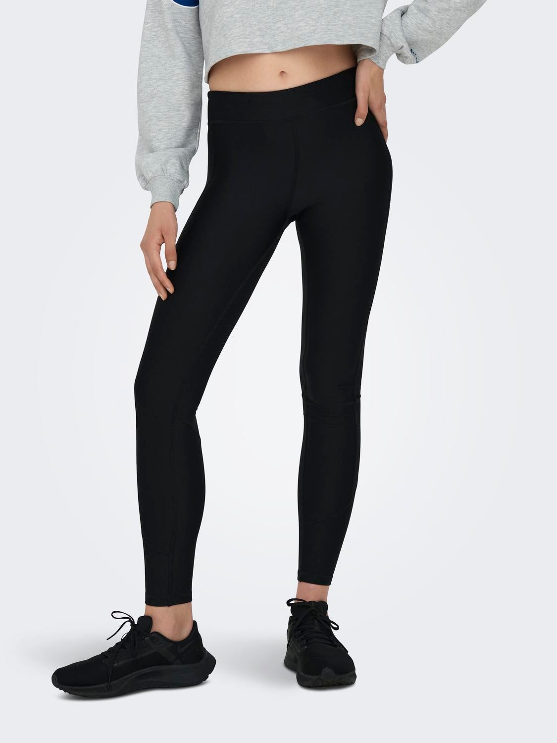 ONPLEA-EDNA-2 Mittlere Taille Enger Schnitt Sportleggings Black