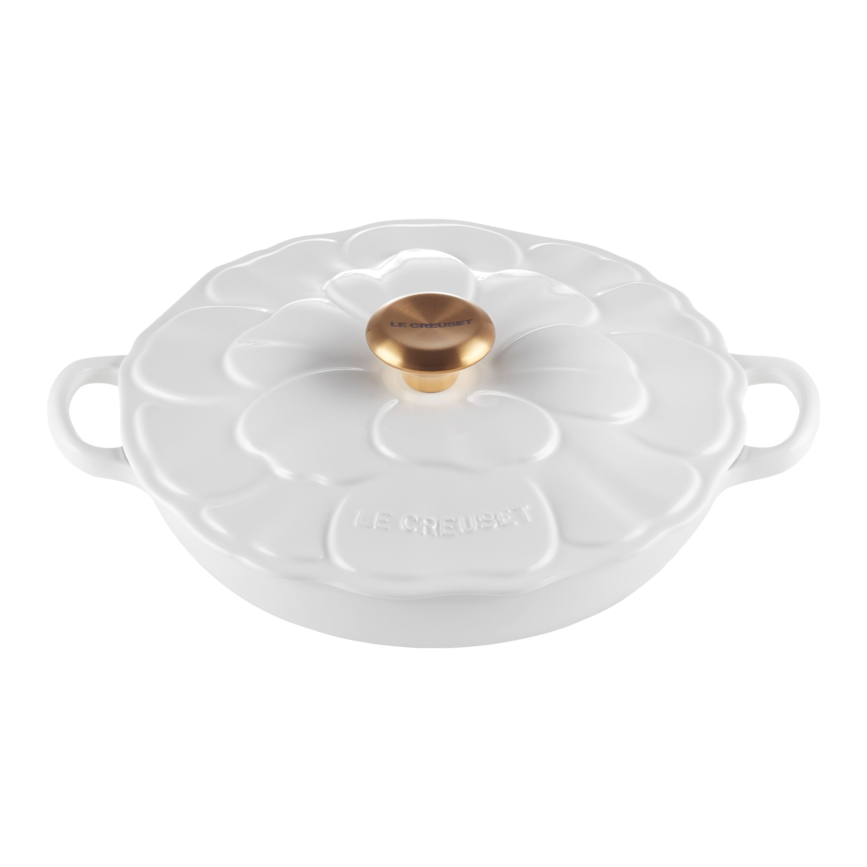 Le Creuset Campagnard Braad/Stoofpan Ã 26 cm - Bloesem - Wit
