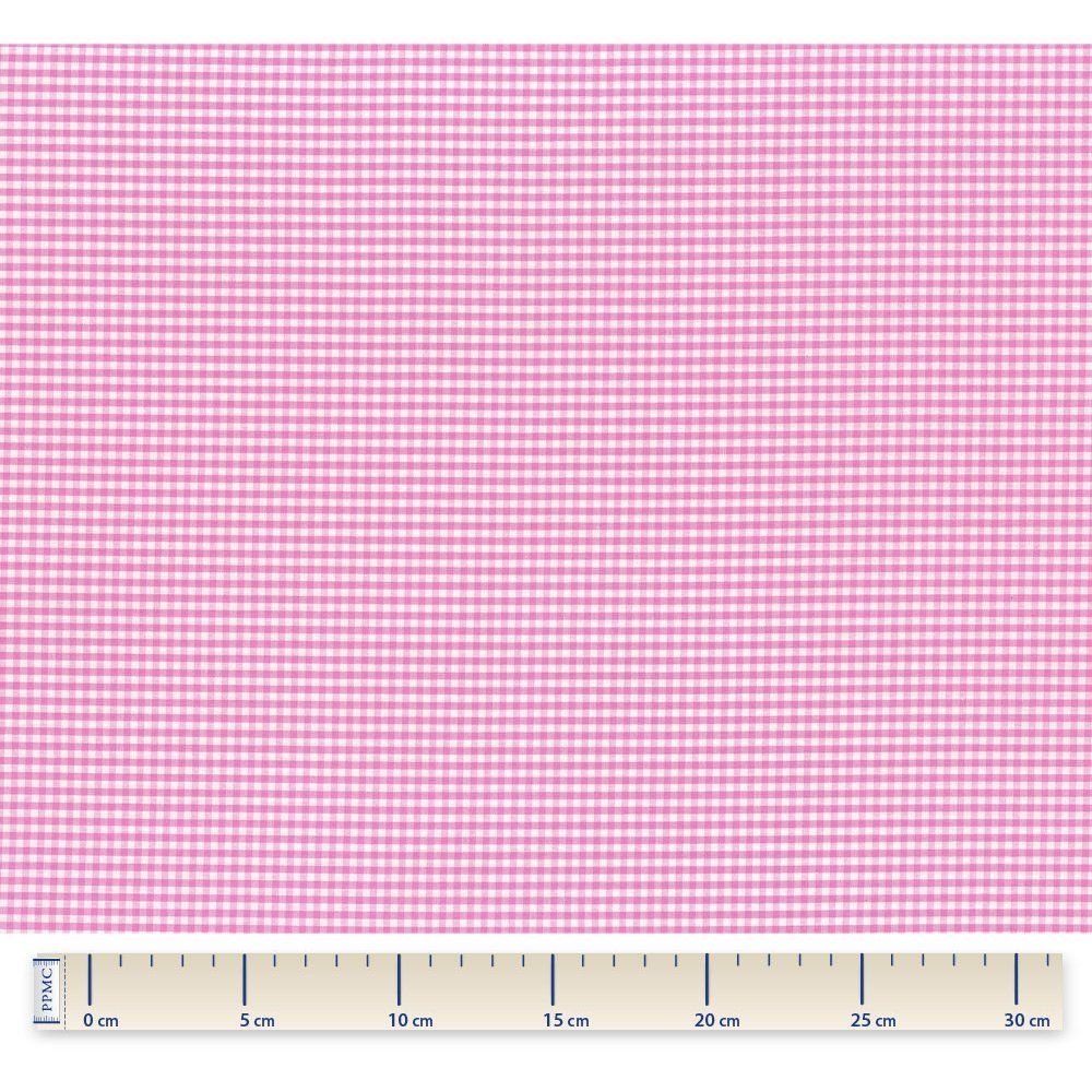 Coupon Tissu 50 Cm Vichy Fuchsia