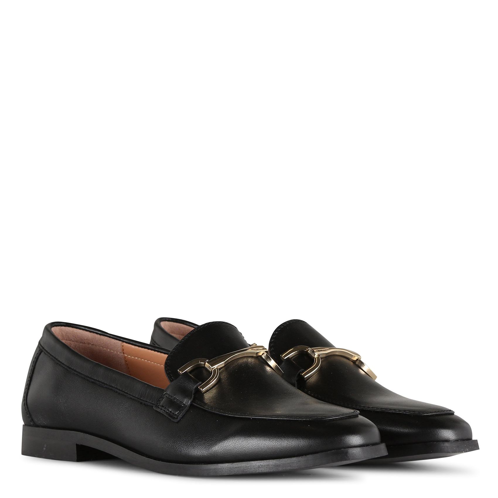 NELIA - Mocassins en cuir lisse | Noir