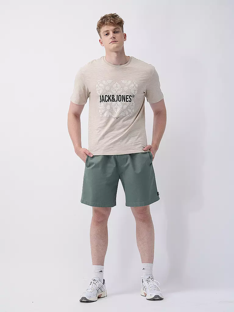 JACK & JONES T-Shirt JJPAISLEY beige