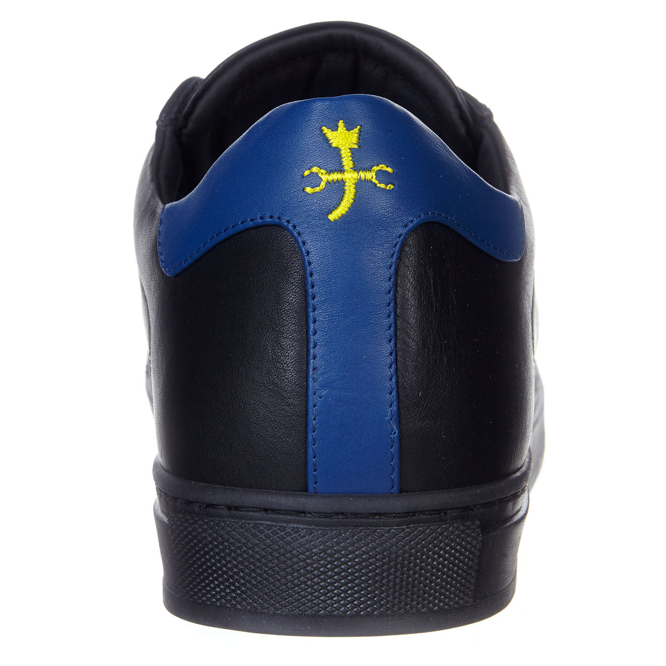 Castelbajac Baskets en Cuir noir/bleu